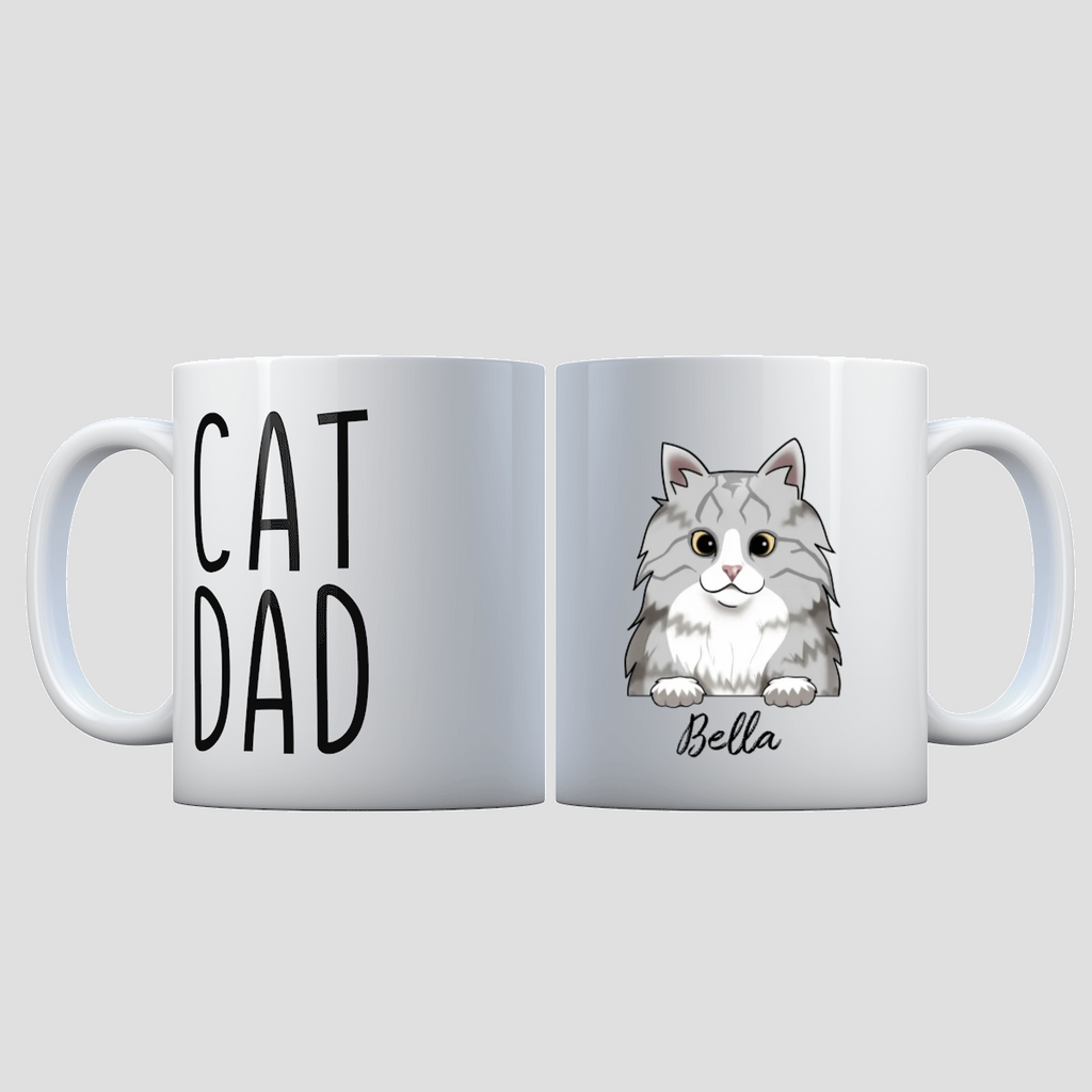 CAT DAD ספל בעיצוב אישיCAT DAD ספל בעיצוב אישיבכל פעם בקפה של הבוקר… ספל בעיצוב אישי עם העיצוב המושלם של הדפס החתול שלכם. כמה מושלם להתאים את סוג החתול המקסים שלך על הספל שלכם. בואו להציג לעולם את האהבה שלכם לחתMUGS