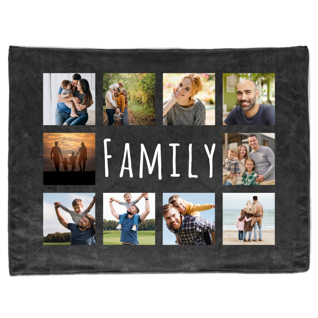 שמיכה Familyשמיכה Familyשמיכת פליז ״Family״ בהדפסה אישית. ניתן להוסיף תמונות המשפחה אונליין.Blankets