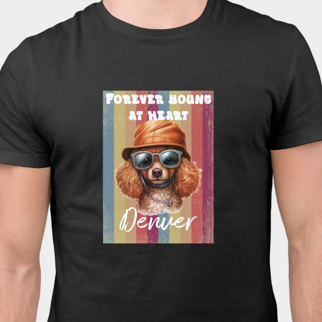 חולצה - FOREVER YOUNGחולצה - FOREVER YOUNGחולצה T בעיצוב FOREVER YOUNG איור של כלב לבחירה, ניתן לבחור צבע משפט ולהוסיף שם באנגלית אונליין.T-SHIRT