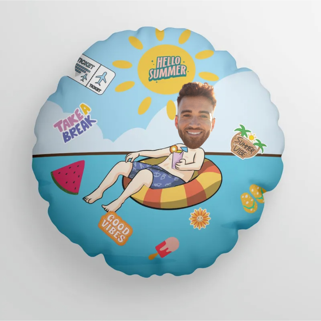 כרית עגולה בעיצוב אישי 