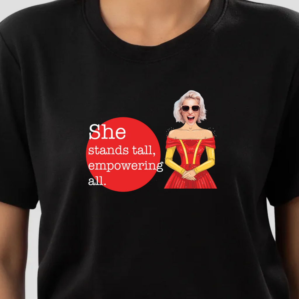 חולצה בעיצוב אישי She Empחולצה בעיצוב
חולצה טישירט בעיצוב אישי she emp, המלכה בלבוש נסיכותי. ניתן להוסיף פרצוף אונליין. מתנה מדהימה ליום האישה.
T-SHIRT