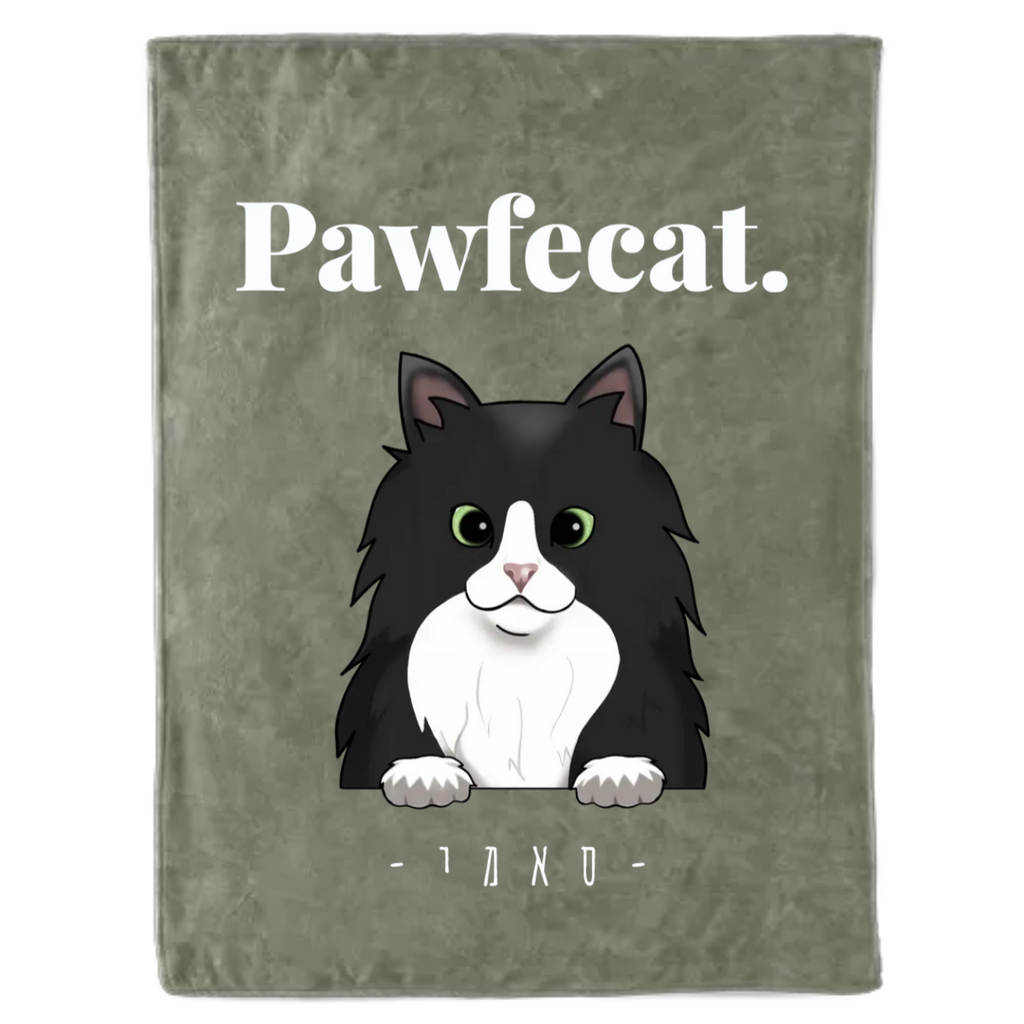 שמיכת פלאפי PAWFECATשמיכת פלאפי PAWFECATהשמיכה הפלאפי PAWFECAT המעניקה נעימות מושלמת. השמיכה מודפסת בהתאמה אישית עם איור של החתול שלכם. באפשרותכם לבחור את סוג וגזע החתול, להוסיף את שמו ולשנות את רקע השמיכה