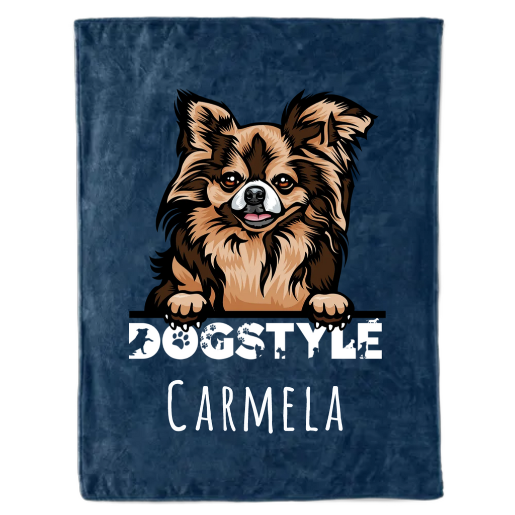 שמיכה פלאפי DOGSTYLEשמיכה פלאפי DOGSTYLEהשמיכה הפלאפי DOGSTYLE המעניקה נעימות מושלמת. השמיכה מודפסת בהתאמה אישית עם איור של הכלב שלכם. באפשרותכם לבחור את סוג וגזע הכלב, להוסיף את שמו ולשנות את רקע השמיכה ב